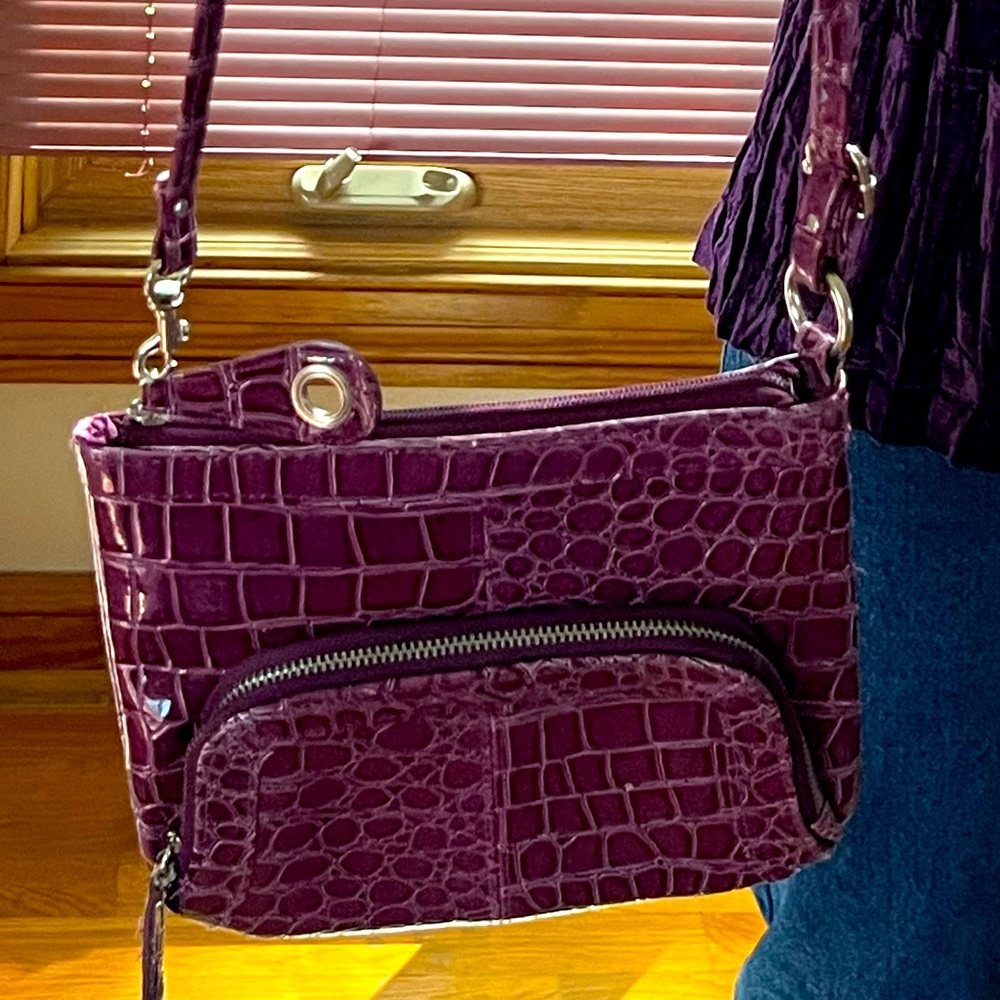 Faux Alligator Crossbody Bag - Picture 3 of 3